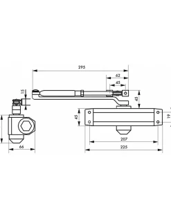 Thirard Ferme-porte automatique hydraulique force 5, blanc -