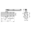 Thirard Ferme-porte automatique hydraulique Design force 3, bras coulissant, noir -