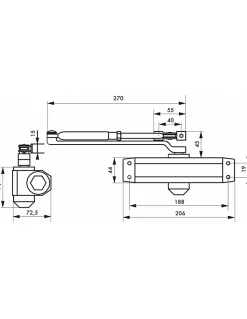 Thirard Ferme-Porte-Ferme-porte automatique hydraulique force 4, blanc -