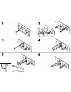 Thirard Ferme-Porte-Ferme-porte automatique hydraulique Design force 3, noir -