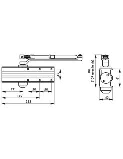 Thirard Ferme-porte automatique hydraulique Design force 2 à 4, noir -