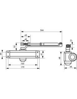 Thirard Ferme-Porte-Ferme-porte automatique réversible hydraulique force 3, argent -