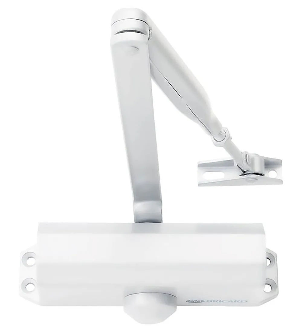 Autres Ferme-porte Bricard Blanc bras compas fermeture automatique jusqu à 60 kg Force 3