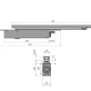 Autres Ferme porte hydraulique encastré et Reversible DOM Insert 7500 bras glissière EN2 à EN4 80kg