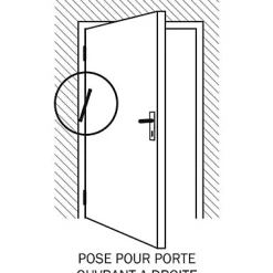 Diall Ferme-Porte-Ferme-porte à ressort blanc Acier