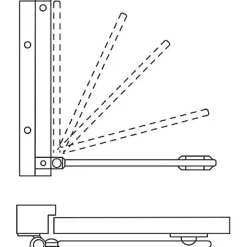 Diall Ferme-porte à tige noir Aluminium