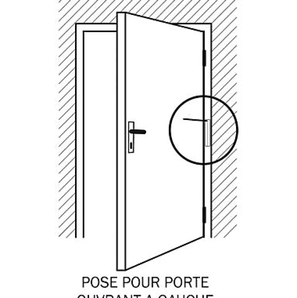 Diall Ferme-porte à tige noir Aluminium