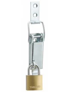Thirard Serrure De Meuble|Serrure De Meuble-Fermeture à levier avec crochet cadenassable, acier zingué, H.44mm -