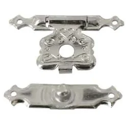 Diall Serrure De Meuble|Serrure De Meuble-2 fermoirs coffrets Acier nickelé L. 18 mm x H. 28 mm