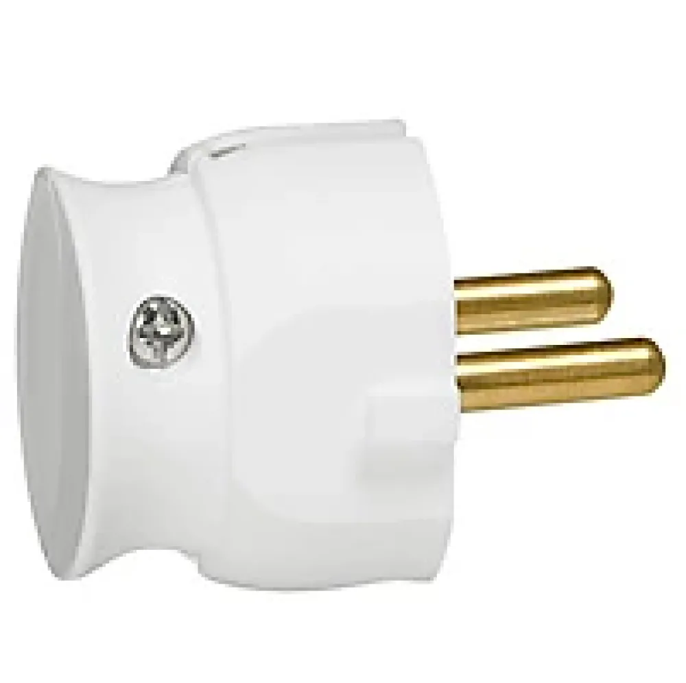 Legrand Fiche extra plate blanche l.37mm H.49mm 16A