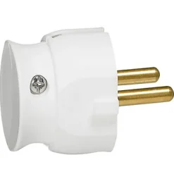 Legrand Fiche extra plate blanche l.37mm H.49mm 16A
