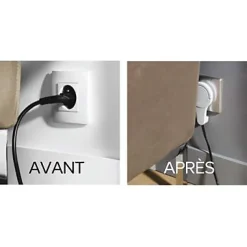 Diall Fiche Électrique-Fiche extra-plate blanc glossy 16A
