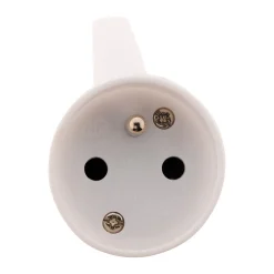 Zenitech Fiche Électrique-Fiche femelle anneau 1 prise 16A 2P+T - Blanc -