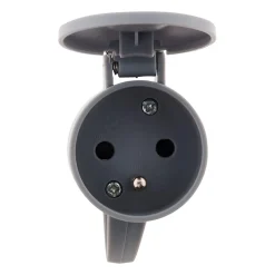 Zenitech Fiche Électrique-Fiche femelle à clapet 16A 2P+T - Gris -