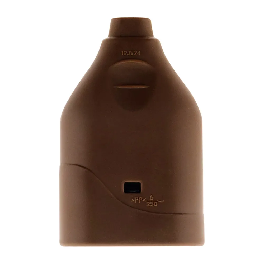 Zenitech Fiche Électrique-Fiche femelle 2P 6A - Marron -