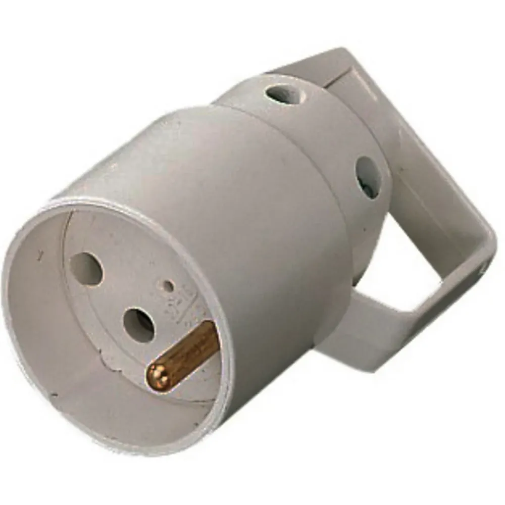 Lebenoid Fiche femelle 2P+T anneau + eclipse blanc Lébénoïd