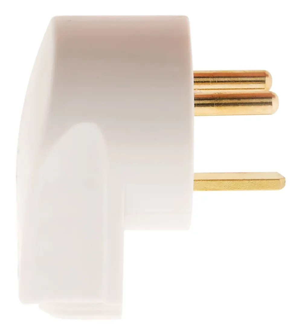 Zenitech Fiche Électrique-Fiche mâle 20A coudée 2 P+T - Blanc -