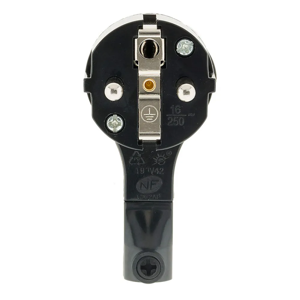 Zenitech Fiche Électrique-Fiche mâle 16A extraplate - Noire -