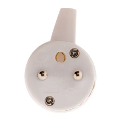 Zenitech Fiche mâle anneau -16A 2P+T - Blanc -