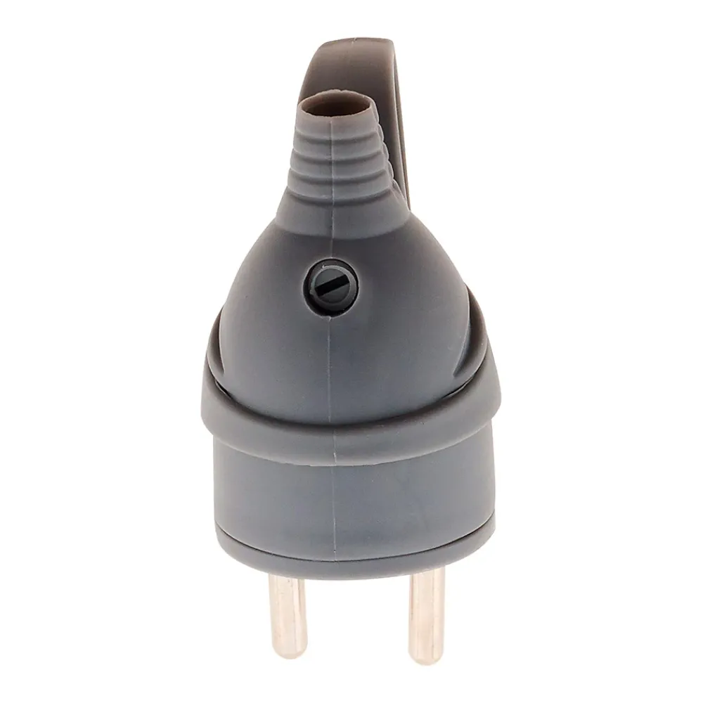 Zenitech Fiche Électrique-Fiche mâle anneau -16A 2P+T - Gris -