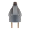 Zenitech Fiche Électrique-Fiche mâle anneau + ergot -16A 2P+T - Gris -