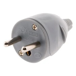 Zenitech Fiche mâle 16A 2P+T - Gris -