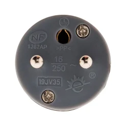Zenitech Fiche mâle 16A 2P+T - Gris -
