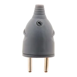 Zenitech Fiche mâle 16A 2P+T - Gris -