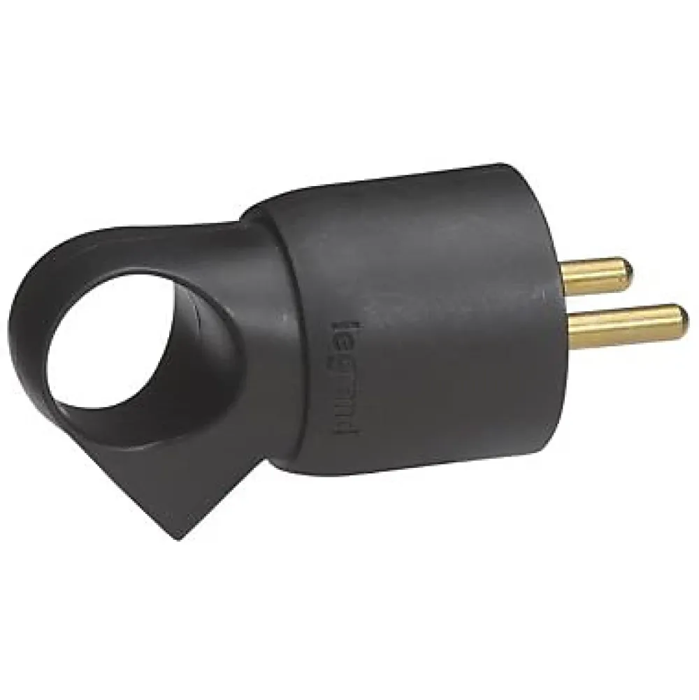 Legrand Fiche Électrique-Fiche mâle 16A 2 P+T noir avec anneau