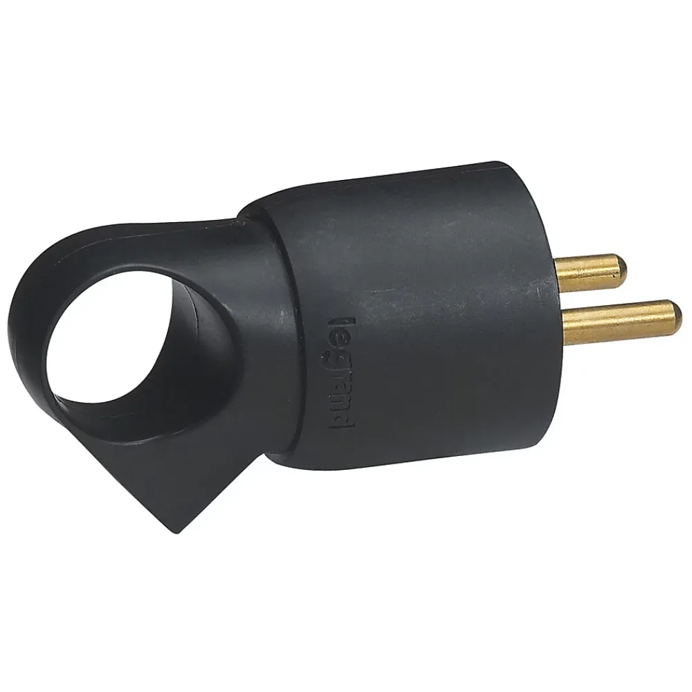 Legrand Fiche Électrique-Fiche mâle 16A 2 P+T noir avec anneau