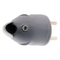 Zenitech Fiche mâle coudée 16A 2P+T - Gris -
