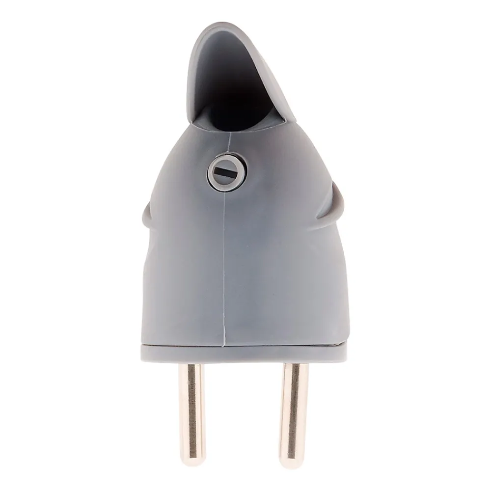 Zenitech Fiche mâle coudée 16A 2P+T - Gris -