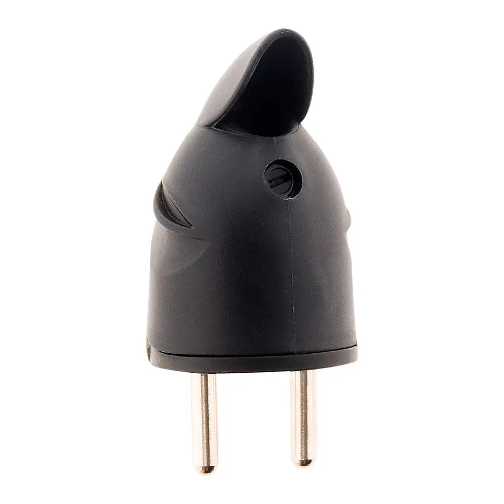 Zenitech Fiche mâle coudée 16A 2P+T - Noir -