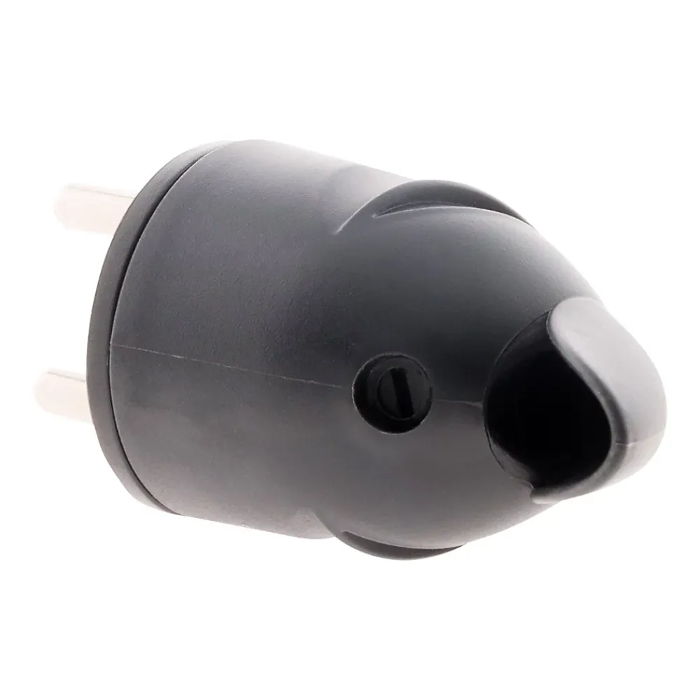 Zenitech Fiche mâle coudée 16A 2P+T - Noir -