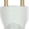 Lebenoid Fiche Électrique-Fiche mâle latérale 2P+T IP40 blanc Lébénoïd
