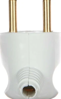 Lebenoid Fiche Électrique-Fiche mâle latérale 2P+T IP40 blanc Lébénoïd