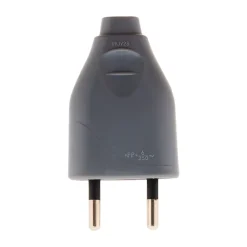 Zenitech Fiche Électrique-Fiche mâle 2P 6A - Gris -