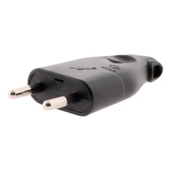 Zenitech Fiche Électrique-Fiche mâle 2P 6A latérale - Noir -