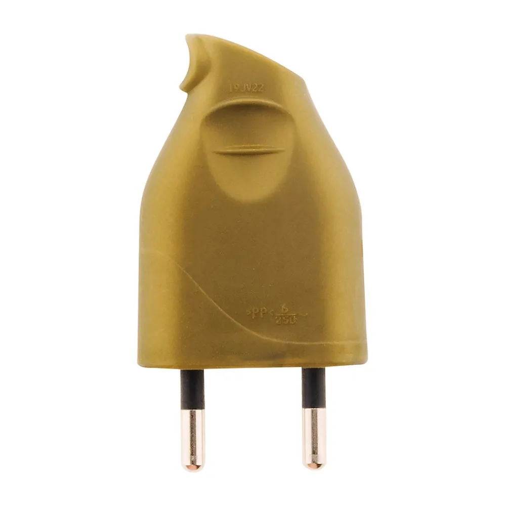 Zenitech Fiche mâle 2P 6A latérale - or -