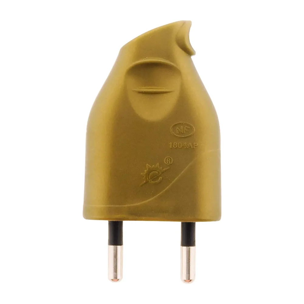 Zenitech Fiche mâle 2P 6A latérale - or -