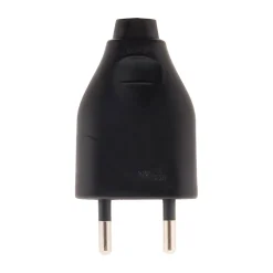 Zenitech Fiche mâle 2P 6A - Noir -