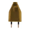 Zenitech Fiche mâle 2P 6A - or -