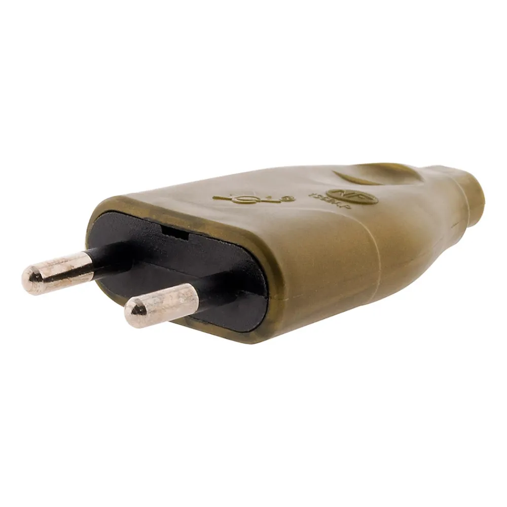 Zenitech Fiche mâle 2P 6A - or -