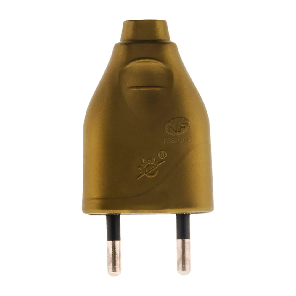 Zenitech Fiche mâle 2P 6A - or -