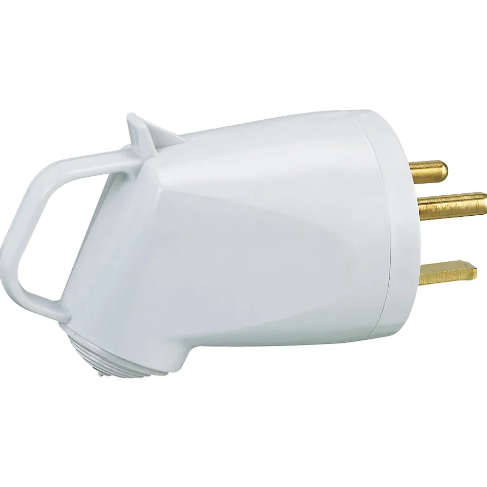 Legrand Fiche mâle Plexo 2 ports avec terre blanc 32A