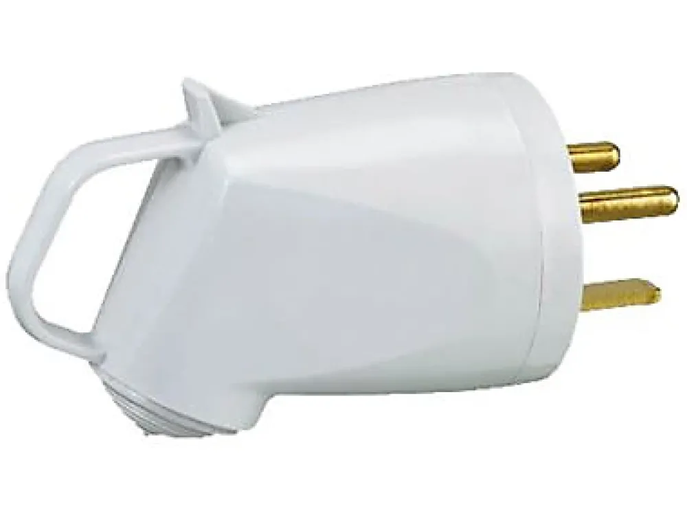 Legrand Fiche mâle Plexo 2 ports avec terre blanc 32A
