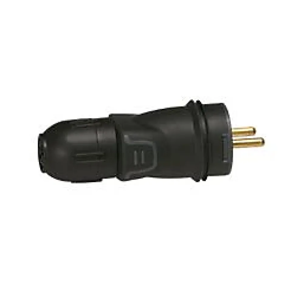 Legrand Fiche Électrique-Fiche mâle 2 ports avec terre noir l.124mm 16A