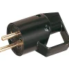 Lebenoid Fiche mâle 2P+T 16A IP40 à anneau - Noir - Lébénoïd