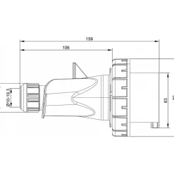 Ide Fiche Mobile Male 32a 2p+t - étanchéité Renforcée Ip67 -
