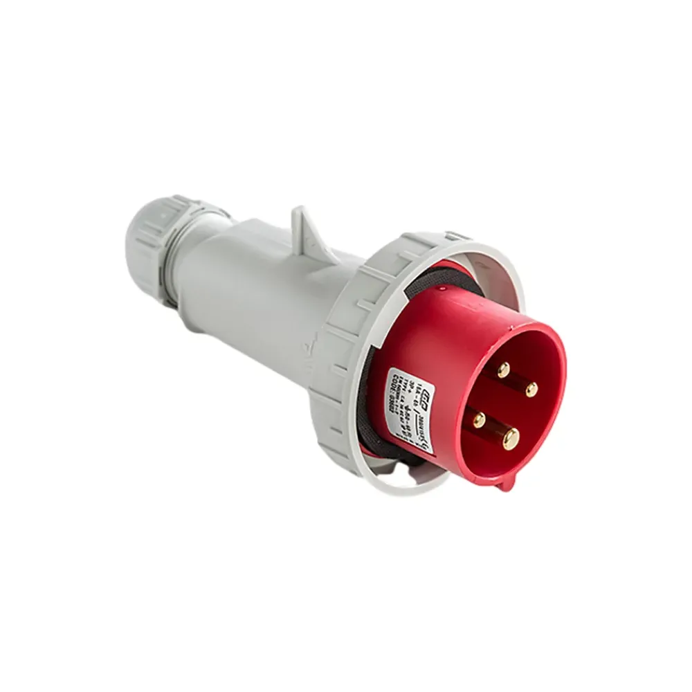 Ide Fiche Mobile Male Triphasé 16a 3p+t 380v - 4 Broches - étanche Ip67 -